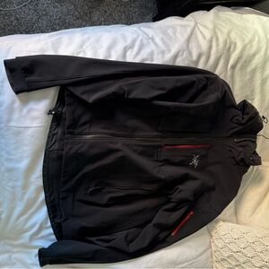 Arc'teryx Black Performance Jacket with Red Accents